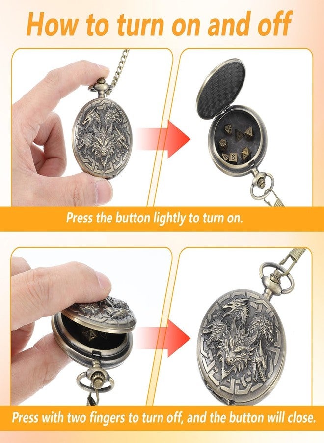 مجموعة نرد متعددة الأوجه مكونة من 7 قطع، مجموعة نرد كاملة لألعاب تقمص الأدوار مع حقيبة لألعاب الطاولة ومغامرات تقمص الأدوار - Image 2